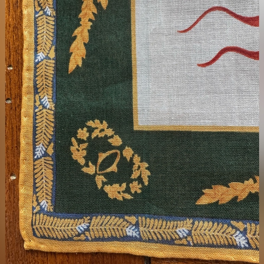 Celine Paris Basket Of Flowers Vintage Cotton Pocket Square/Scarf w/COA - Picture 4 of 8
